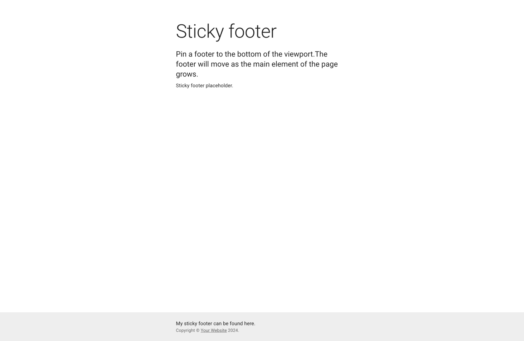 Sticky footer